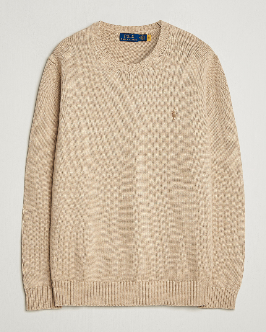 Uomini | Maglieria | Polo Ralph Lauren | Cotton Crew Neck Sweater Dune Melange