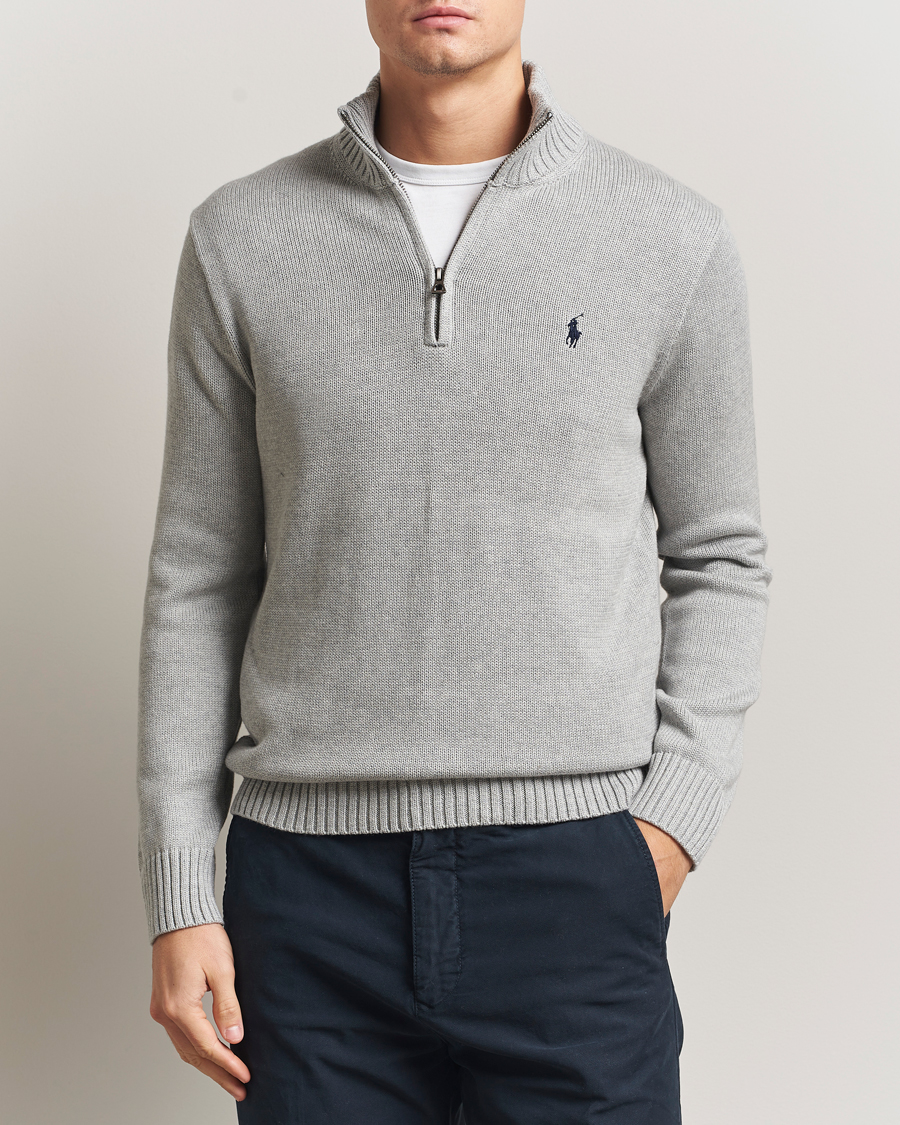 Uomini | Maglieria | Polo Ralph Lauren | Cotton Pullover Half Zip Andover Heather