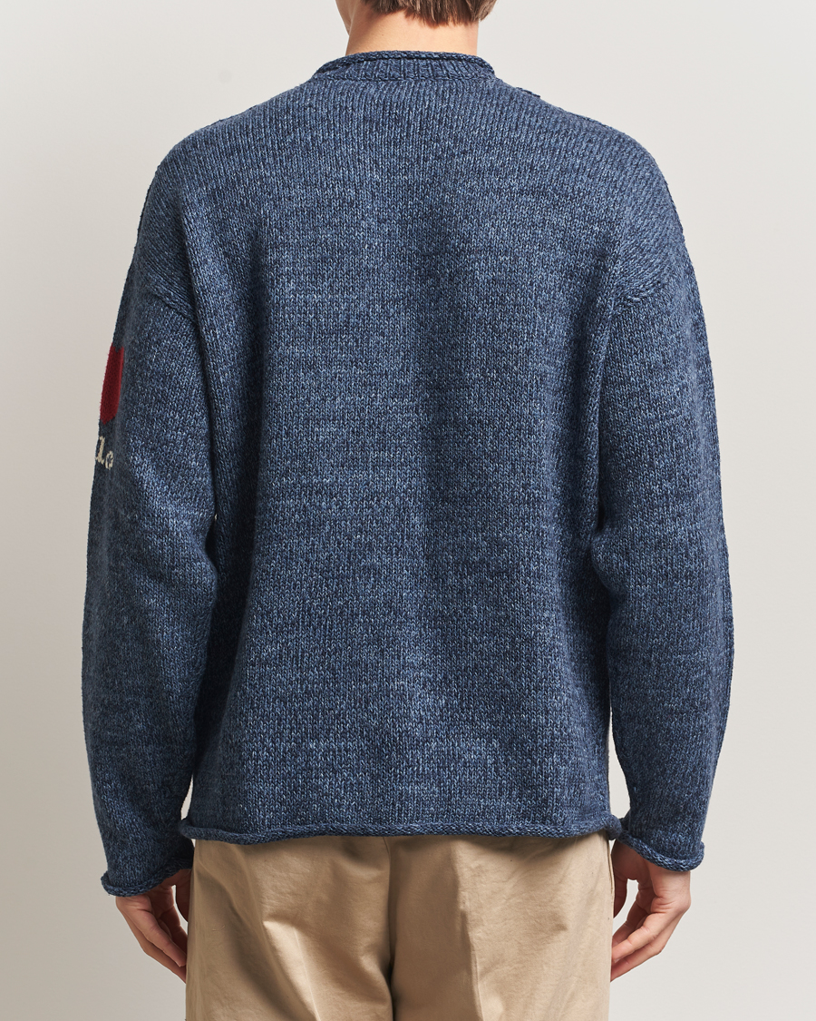 Uomini | Maglieria | Polo Ralph Lauren | Cotton Flag Sweater Blue Marl