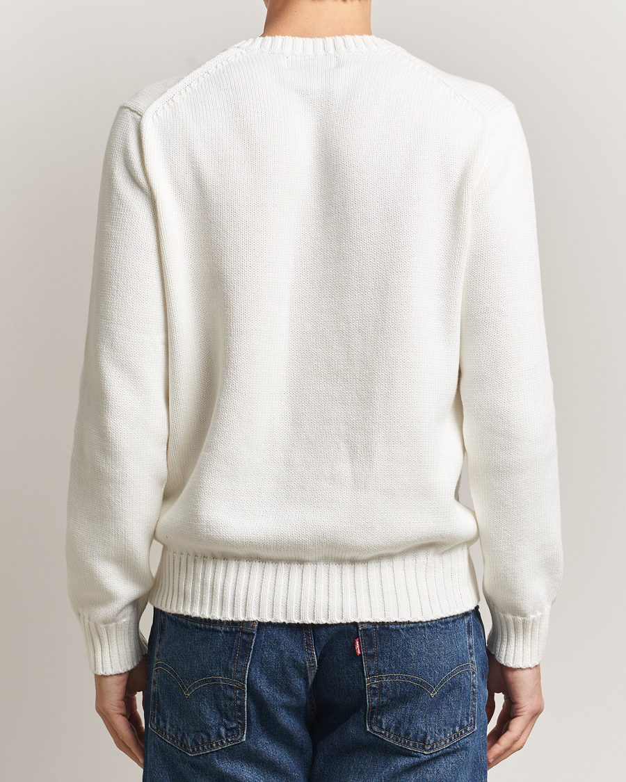 Uomini | Maglieria | Polo Ralph Lauren | Cotton Flag Sweater Deckwash White