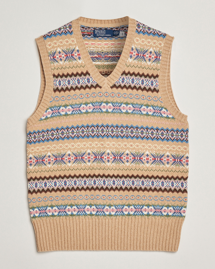 Uomini | Maglieria | Polo Ralph Lauren | Cotton Wool Long Sleeve Sweater Tan Multi