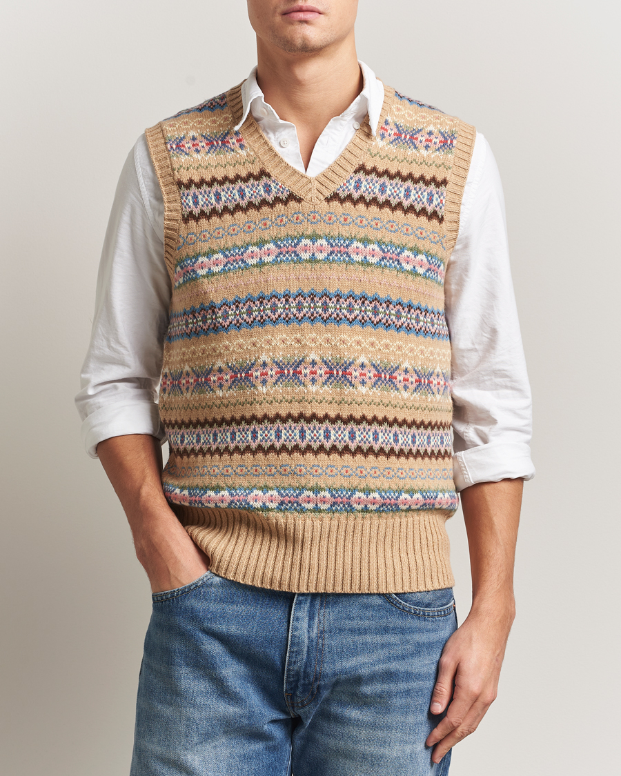 Uomini | Maglieria | Polo Ralph Lauren | Cotton Wool Long Sleeve Sweater Tan Multi