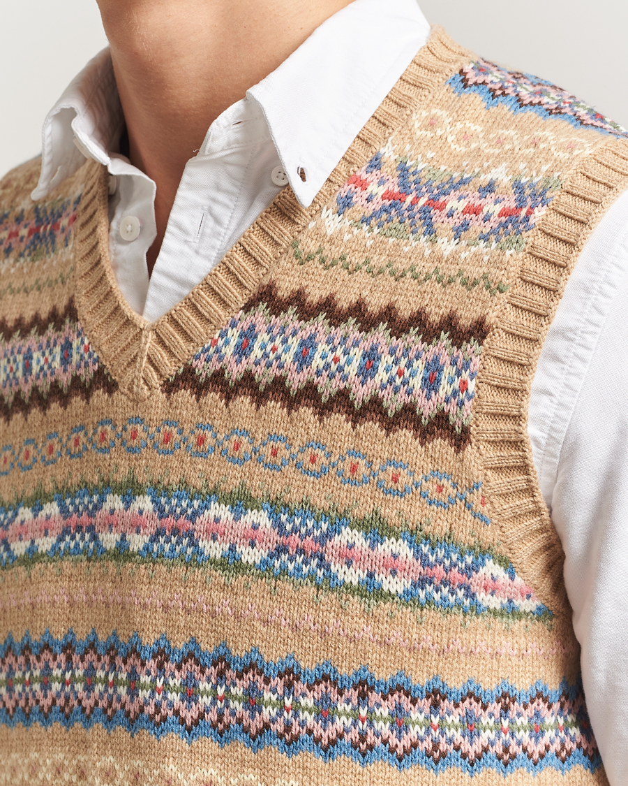 Uomini | Maglieria | Polo Ralph Lauren | Cotton Wool Long Sleeve Sweater Tan Multi