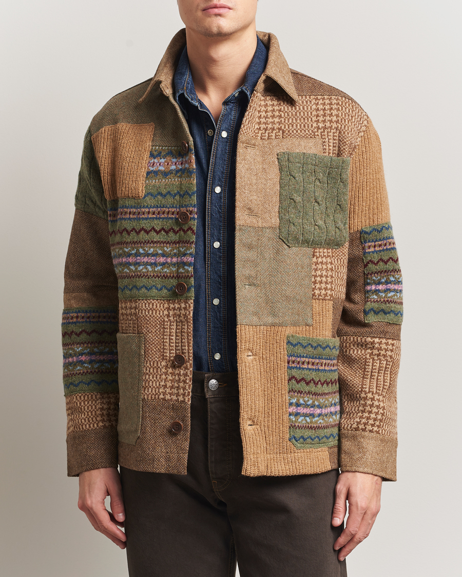 Uomini | Maglieria | Polo Ralph Lauren | Wool Blend Cardigan Tan Multi