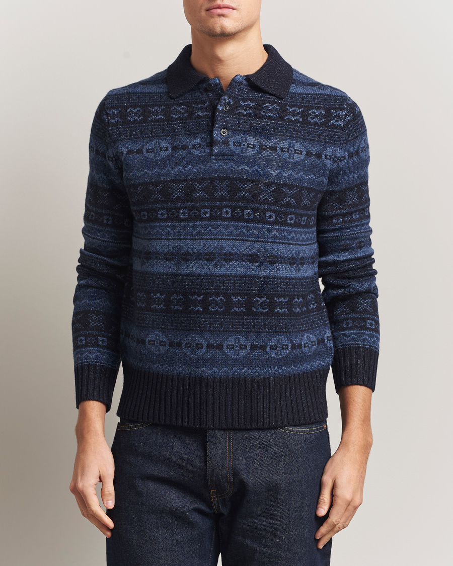 Uomini | Maglieria | Polo Ralph Lauren | Wool/Linen Blend Long Sleeve Sweater Navy Multi