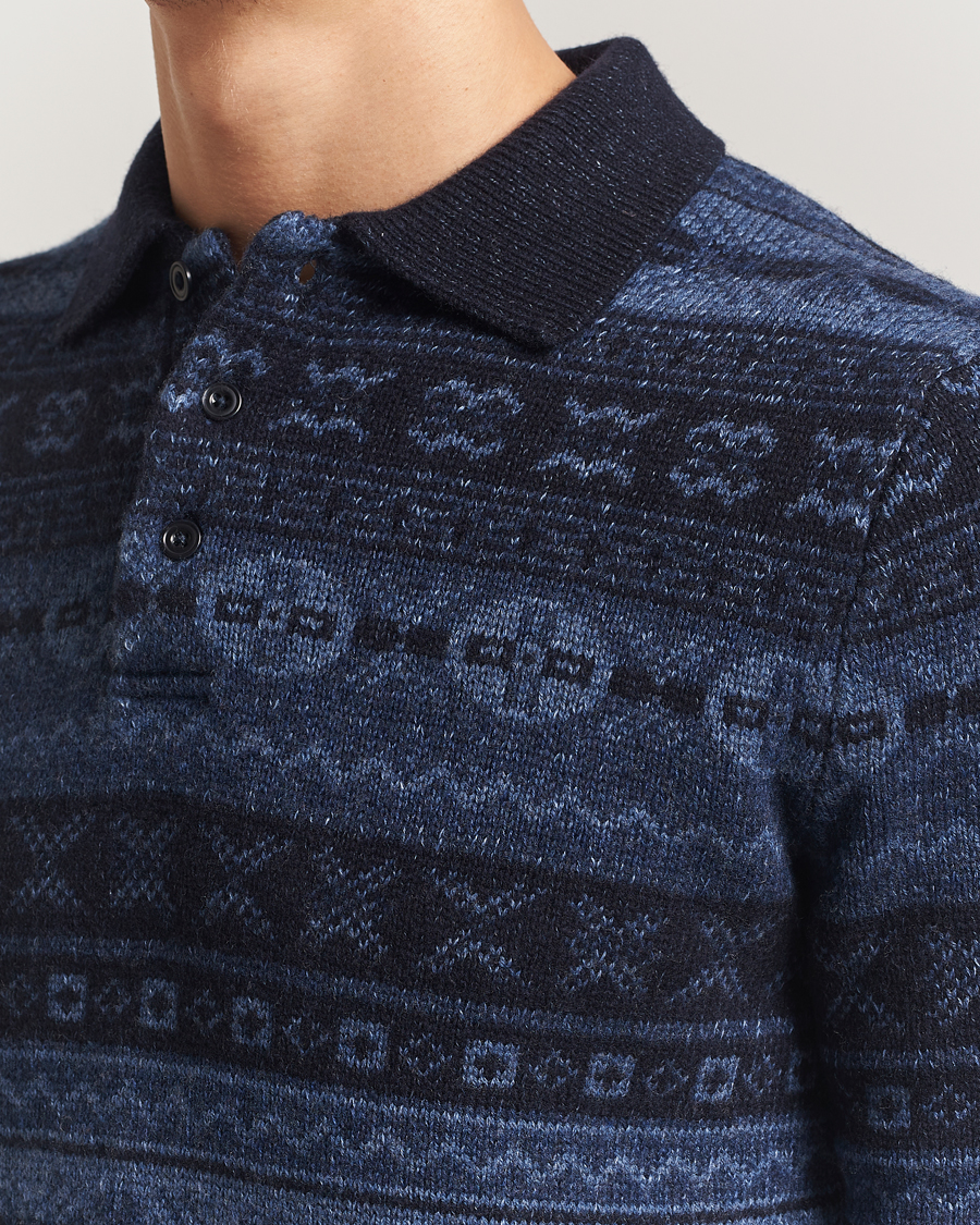 Uomini | Maglieria | Polo Ralph Lauren | Wool/Linen Blend Long Sleeve Sweater Navy Multi