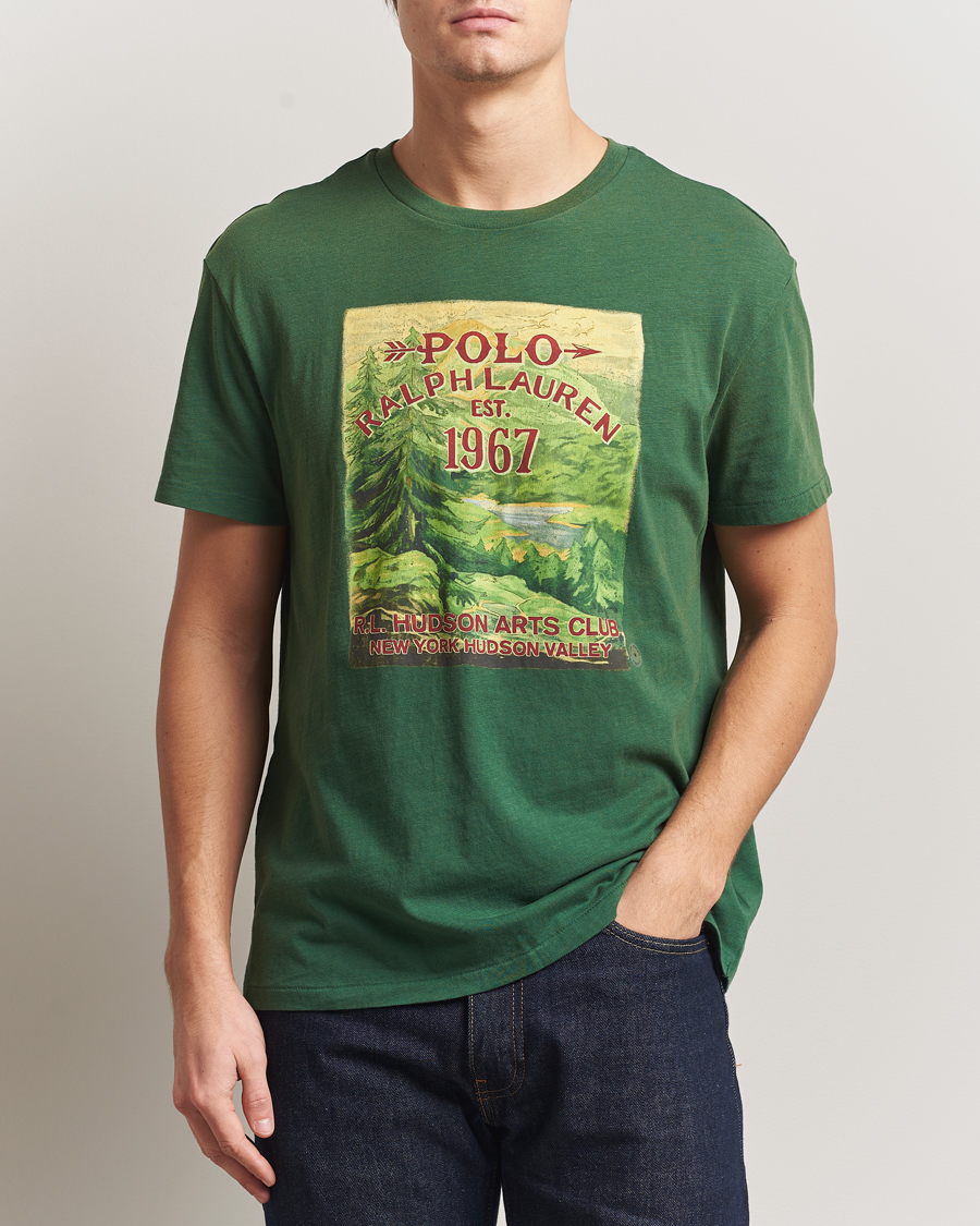 Uomini | T-shirt | Polo Ralph Lauren | Printed T-Shirt Grass Green