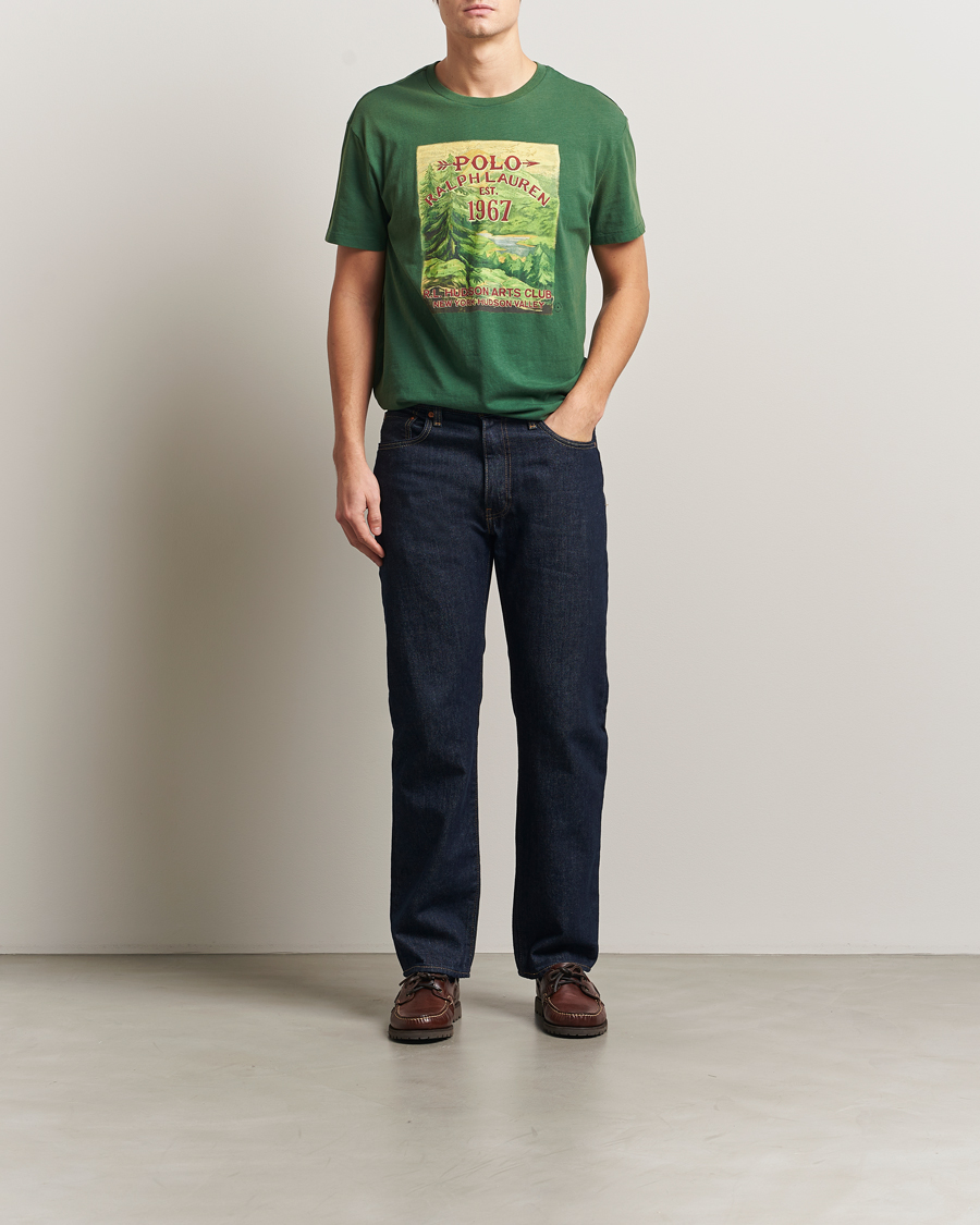 Uomini | T-shirt | Polo Ralph Lauren | Printed T-Shirt Grass Green