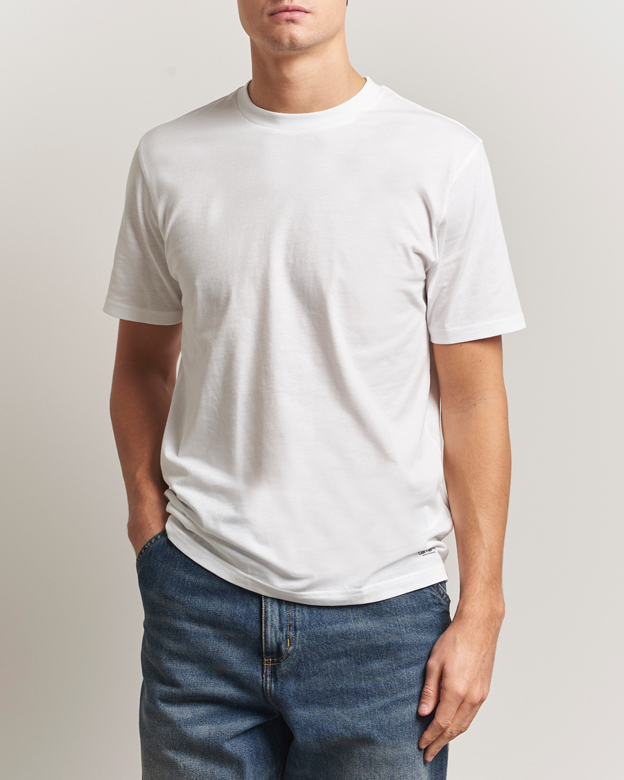 Uomini | T-shirt | Carhartt WIP | 2-Pack Standard Crew Neck T-Shirt White