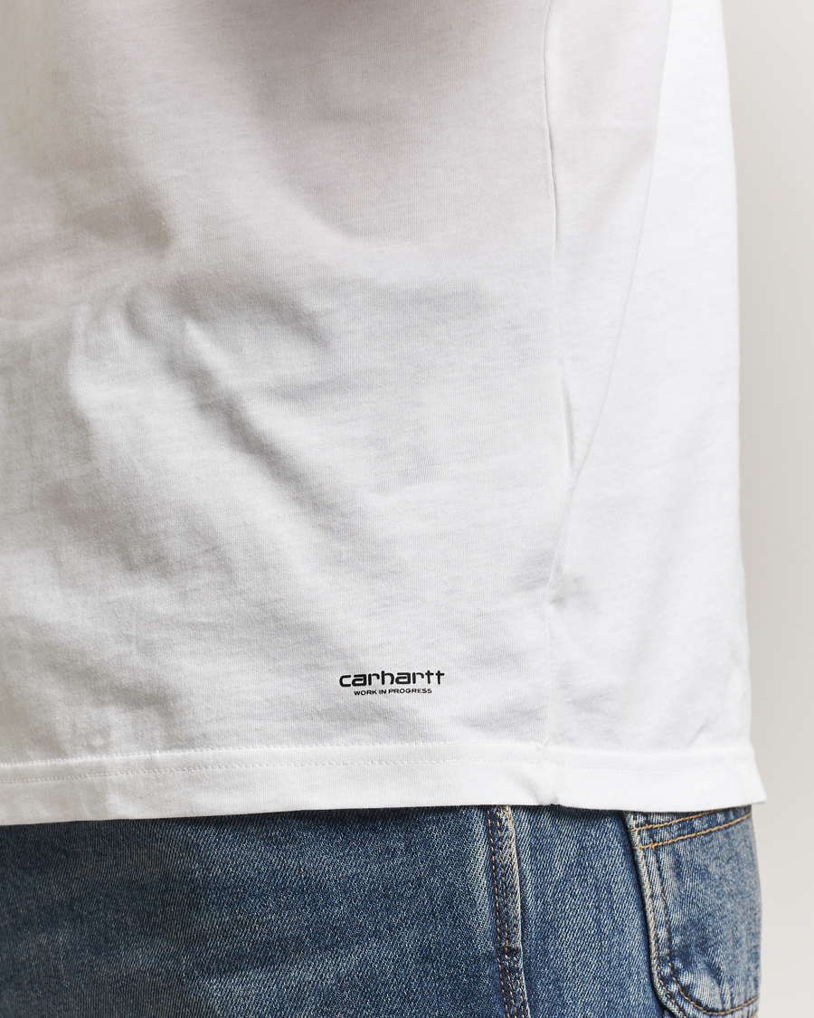 Uomini | T-shirt | Carhartt WIP | 2-Pack Standard Crew Neck T-Shirt White