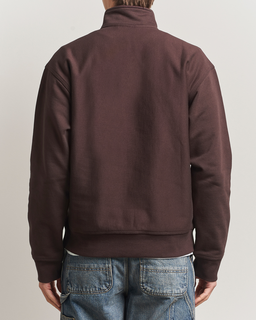 Uomini | Maglieria | Carhartt WIP | Half Zip American Script Sweat Palisander