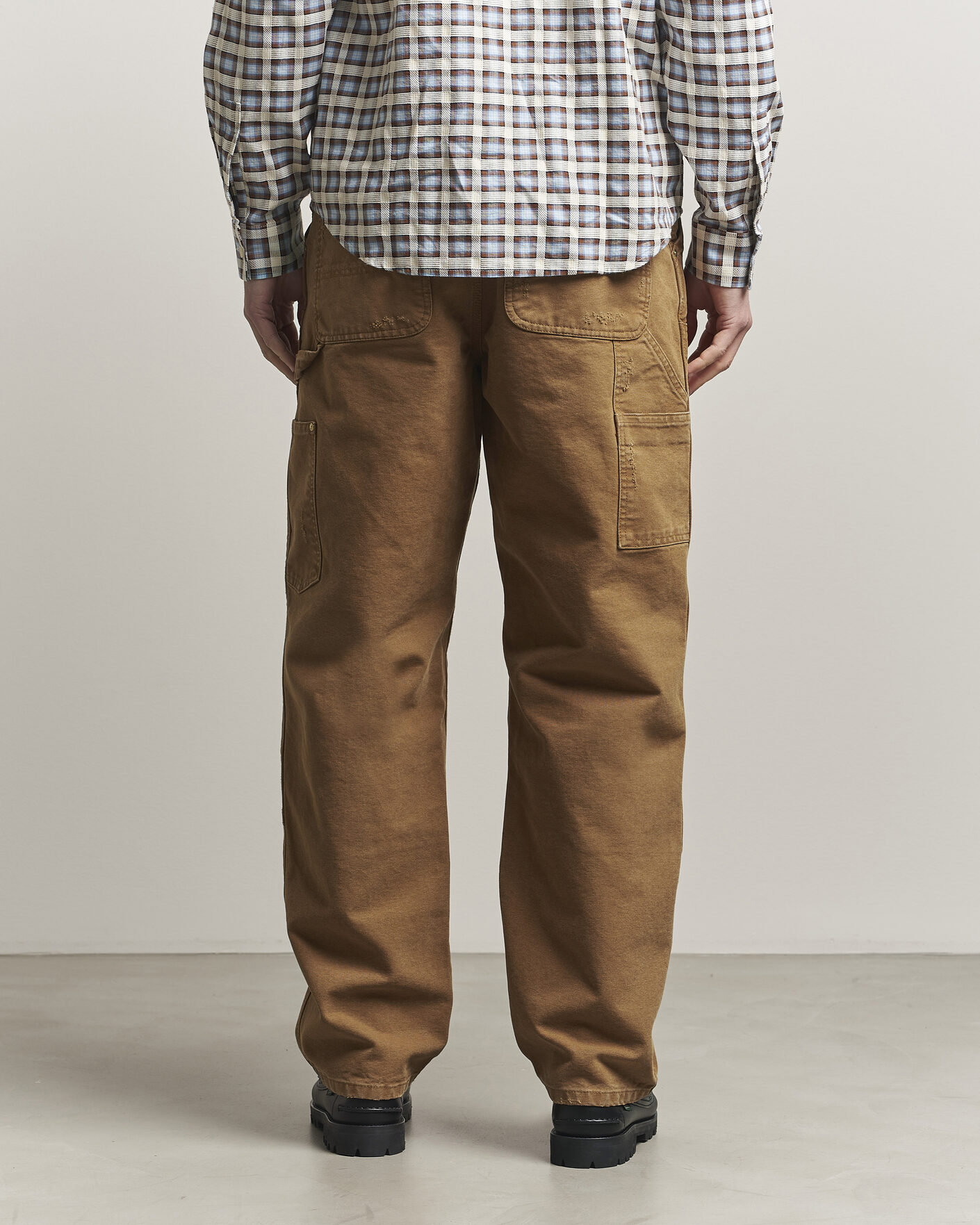Uomini | Pantaloni | Carhartt WIP | Double Knee Pants Hamilton Brown Grind Washed