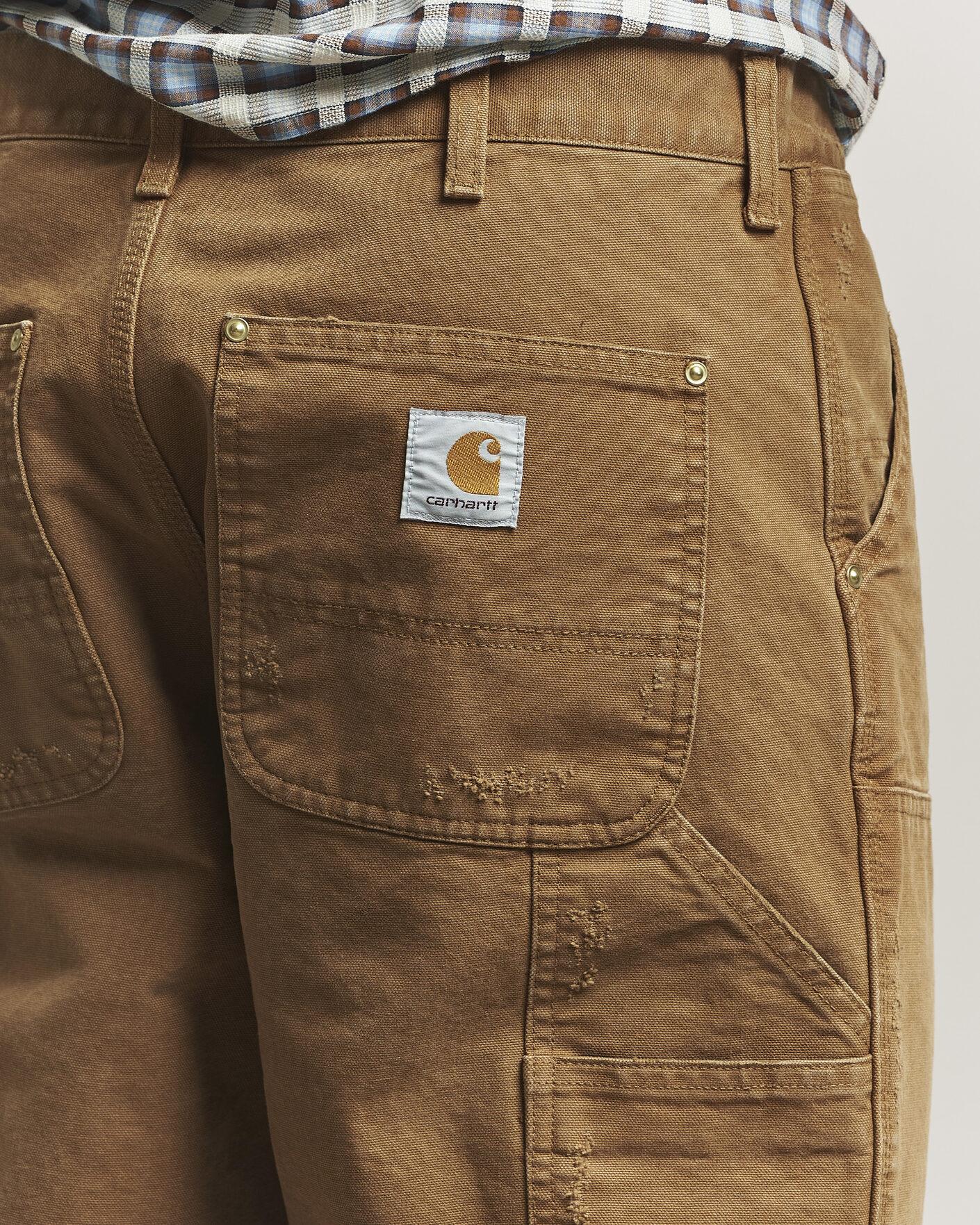 Uomini | Pantaloni | Carhartt WIP | Double Knee Pants Hamilton Brown Grind Washed