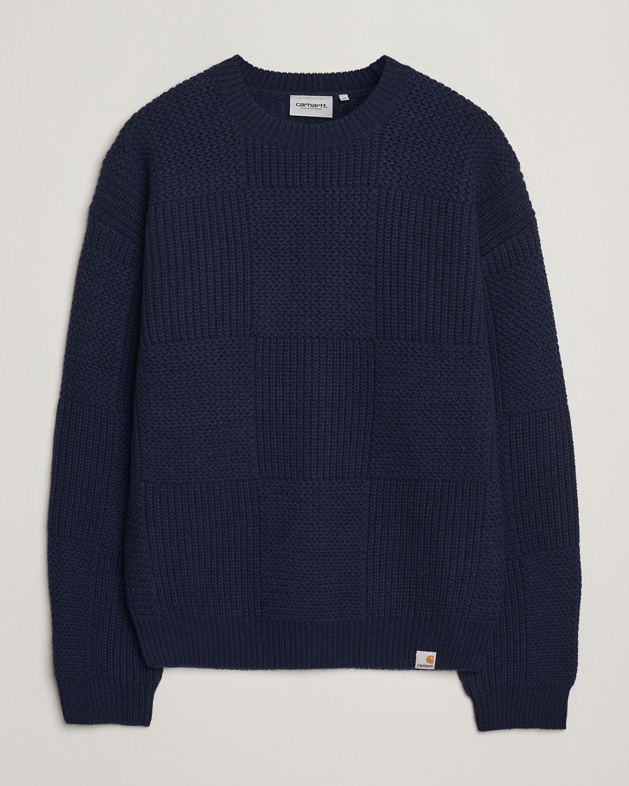 Uomini | Maglieria | Carhartt WIP | Bishop Knitted Sweater Dark Navy