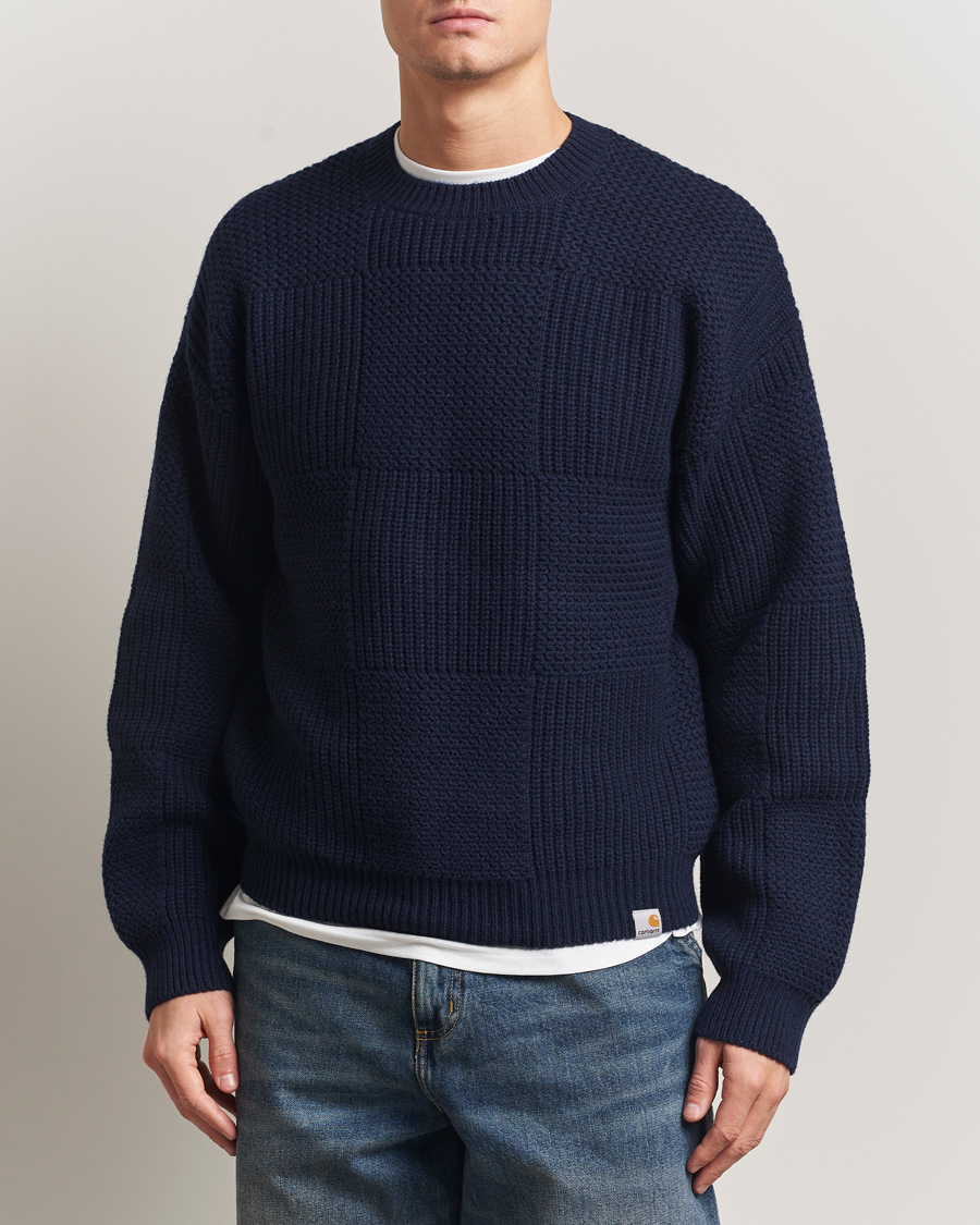 Uomini | Maglieria | Carhartt WIP | Bishop Knitted Sweater Dark Navy