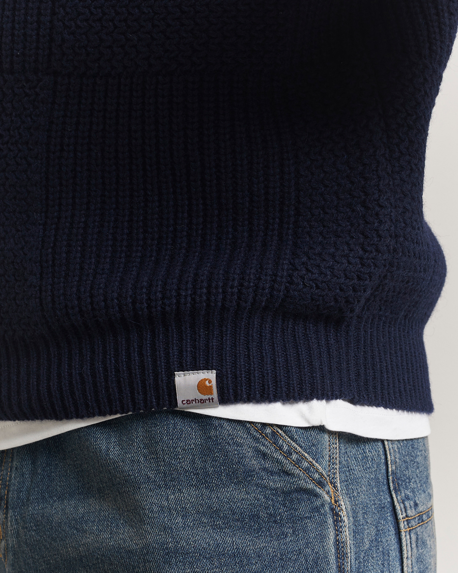 Uomini | Maglieria | Carhartt WIP | Bishop Knitted Sweater Dark Navy