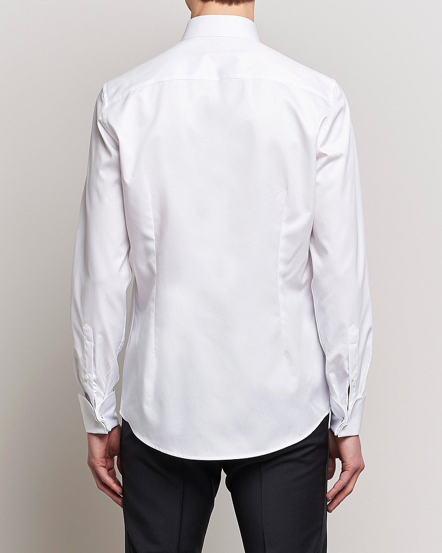 Uomini | Camicie | Stenströms | Slimline Open Smoking Shirt White