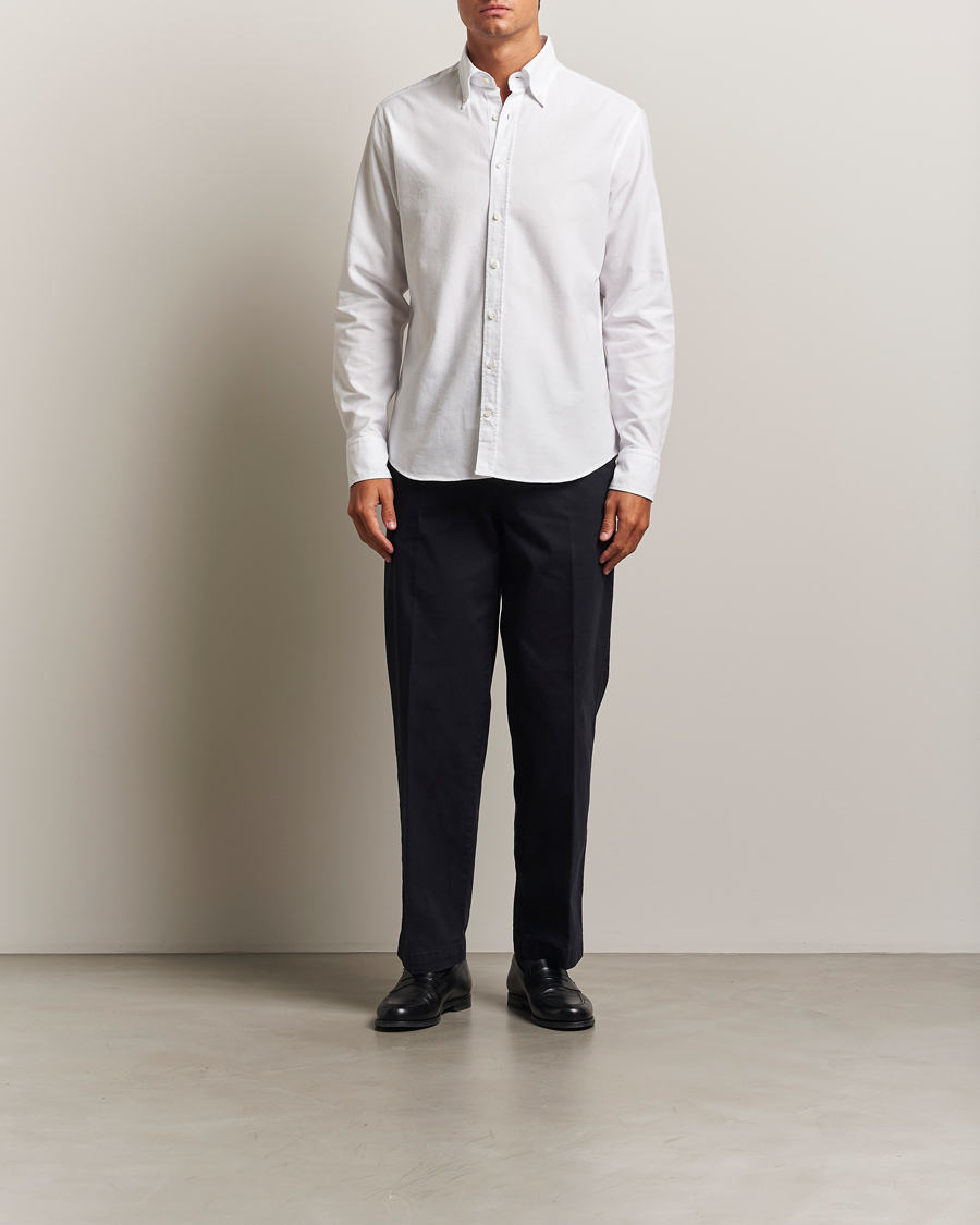 Uomini | Camicie | Stenströms | Regular Fit Oxford Shirt White