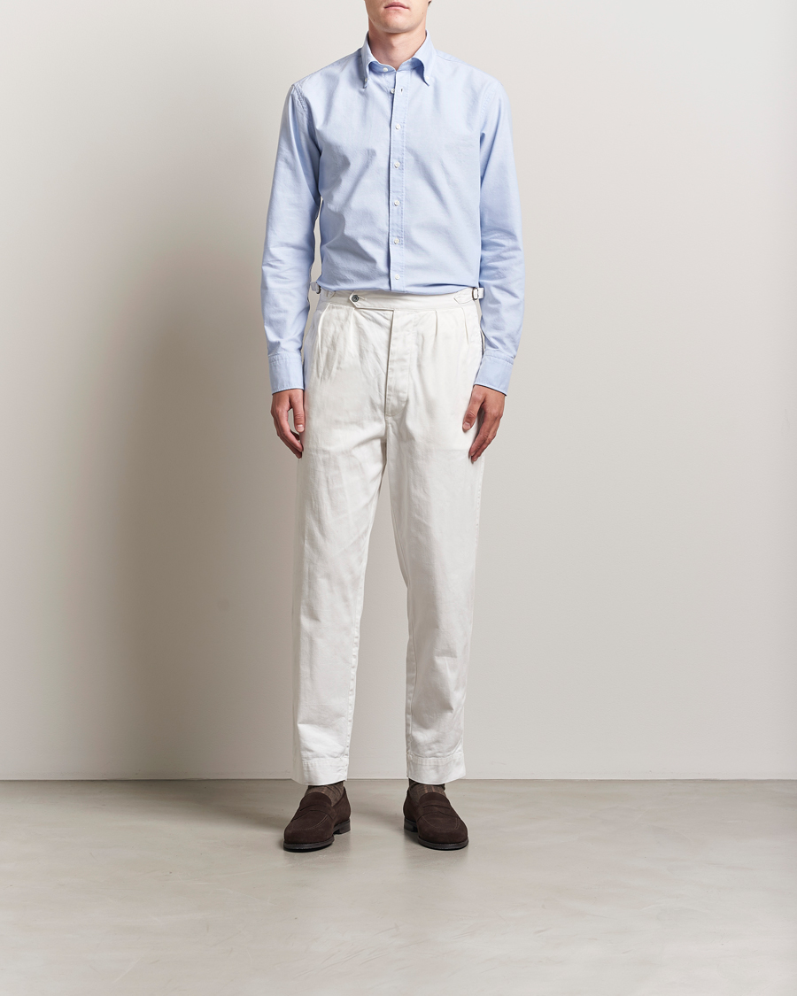 Uomini | Camicie | Stenströms | Regular Fit Oxford Shirt Light Blue