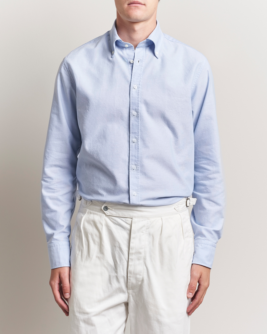 Uomini | Camicie | Stenströms | Regular Fit Oxford Shirt Light Blue