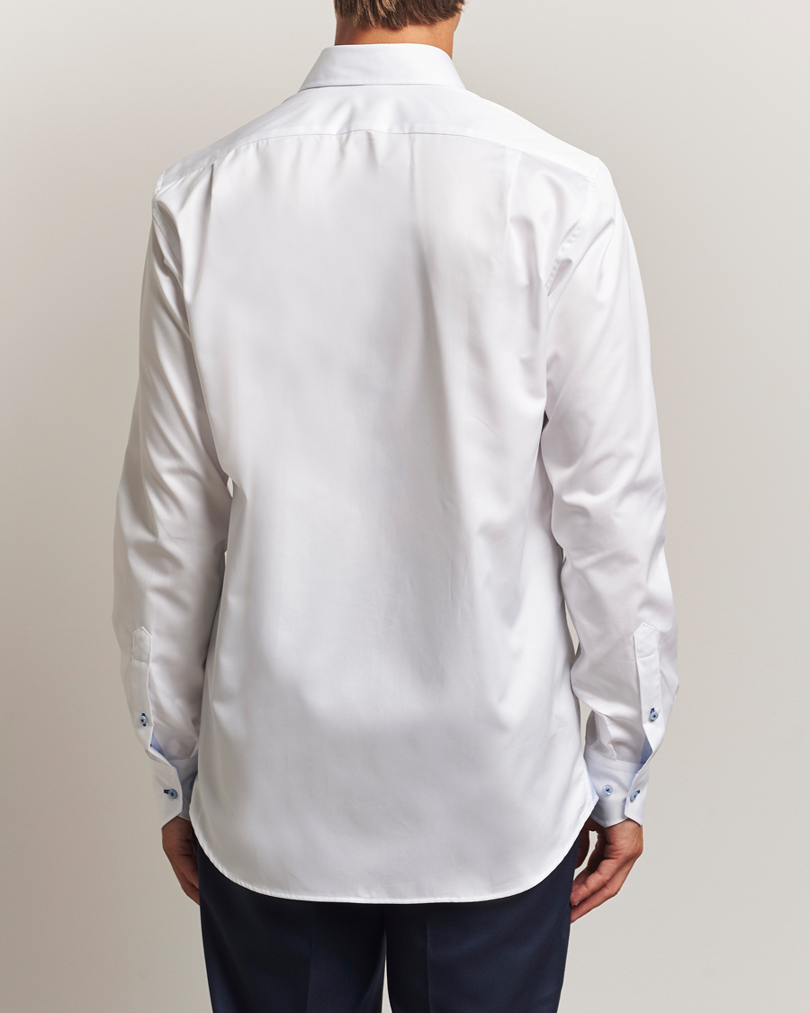 Uomini | Camicie | Stenströms | Regular Fit X-Long Sleeve Contrast Shirt White