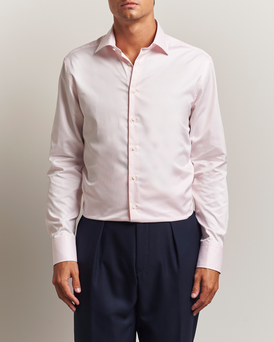 Uomini | Camicie | Stenströms | Regular Fit Cut Away Shirt Pink