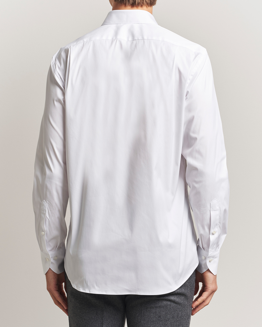 Uomini | Camicie | Stenströms | Regular Fit Cotton Stretch Shirt White