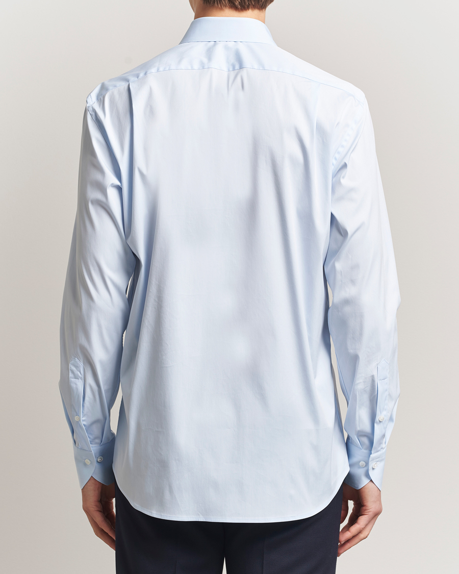Uomini | Camicie | Stenströms | Regular Fit Cotton Stretch Shirt Light Blue