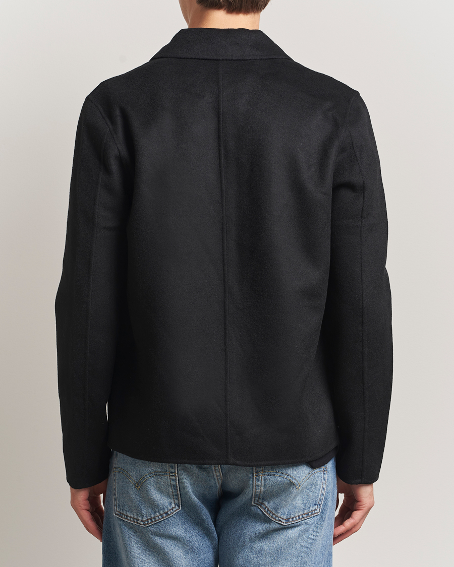 Uomini | Giacche | Samsøe Samsøe | Sapaulo Wool Full Zip Shirt Jacket Black