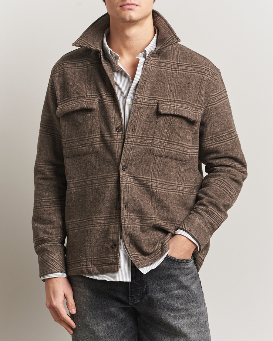 Uomini | Camicie | Samsøe Samsøe | Castor Checked Overshirt Black Coffee