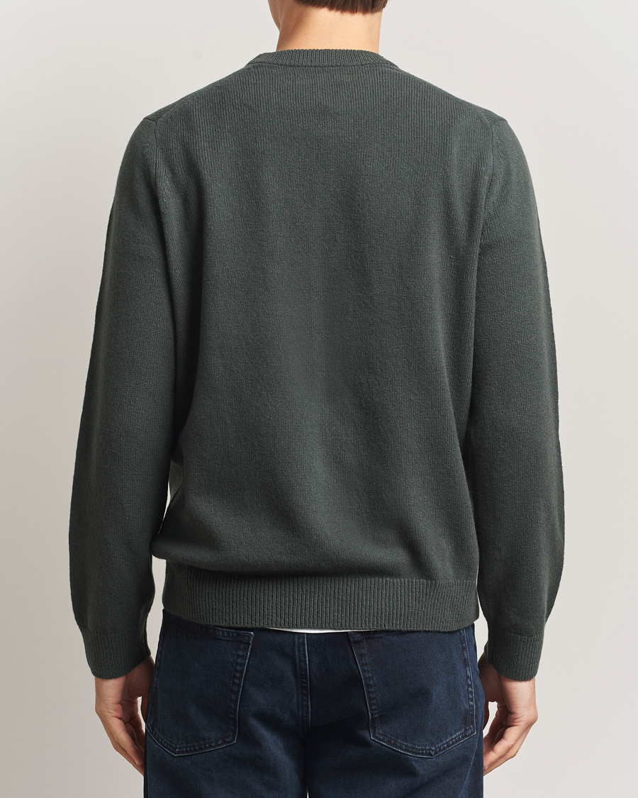 Uomini | Maglieria | Samsøe Samsøe | Isak Knitted Crew Neck Dark Evergreen