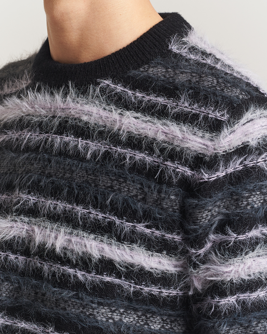 Uomini | Maglieria | Samsøe Samsøe | Finnley Striped Knitted Sweater Black Multi