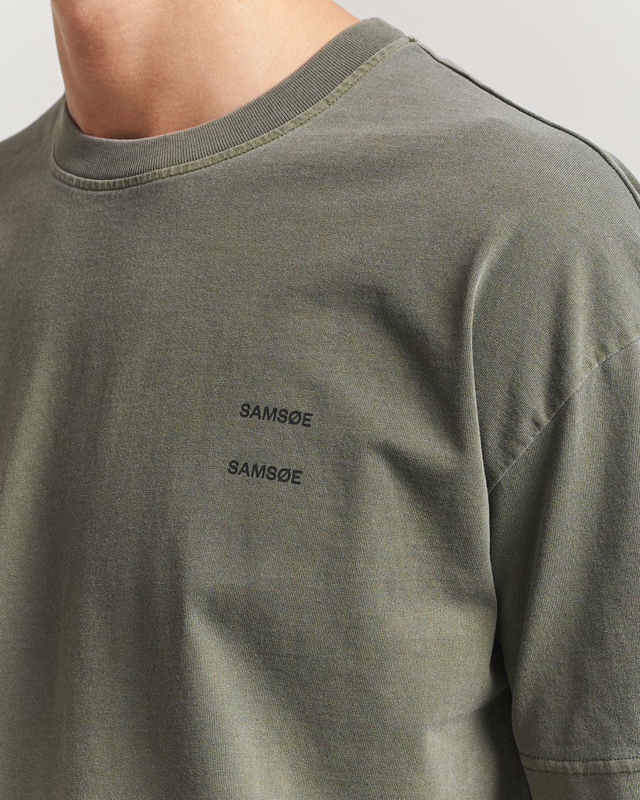 Uomini | T-shirt | Samsøe Samsøe | Joel Organic Cotton Washed T-Shirt Castor Grey