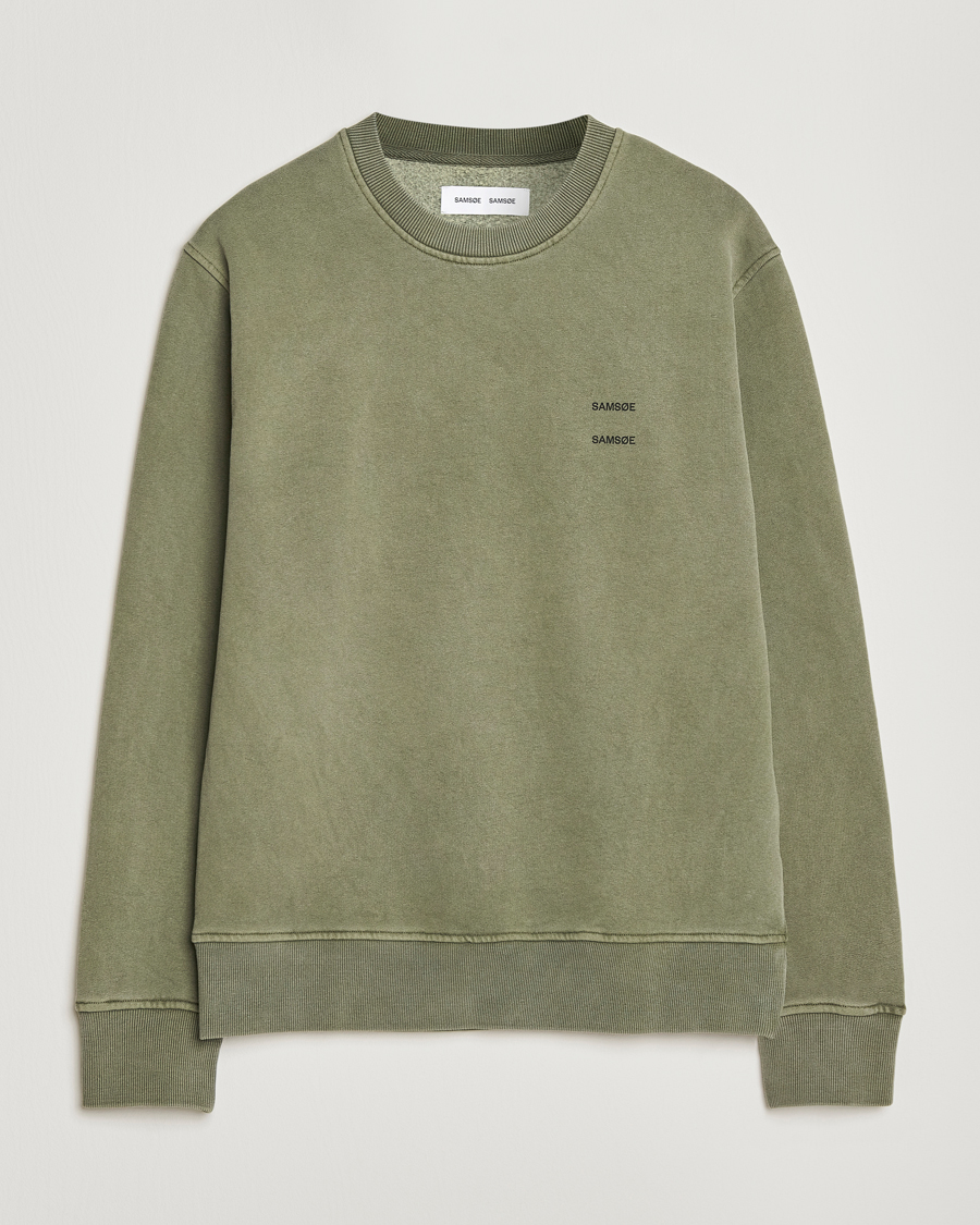 Uomini | Maglieria | Samsøe Samsøe | Joel Organic Cotton Washed Sweatshirt Castor Grey