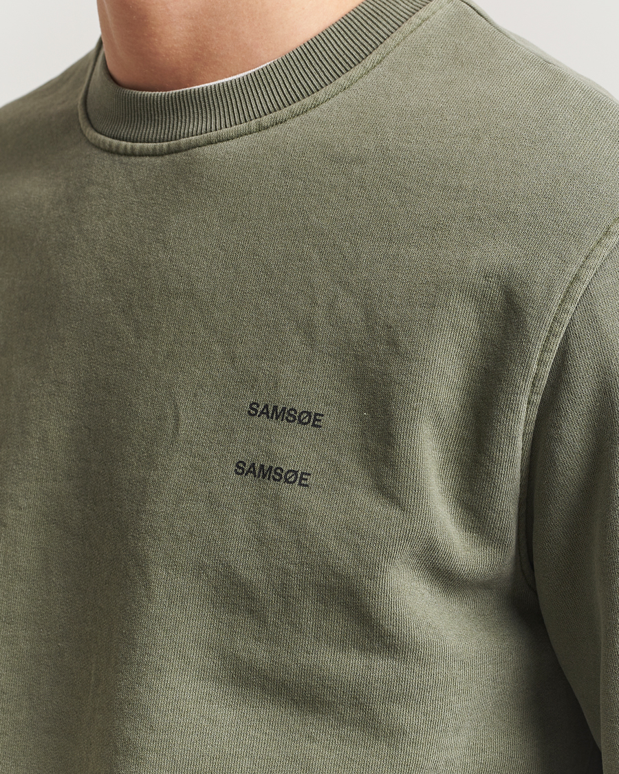 Uomini | Maglieria | Samsøe Samsøe | Joel Organic Cotton Washed Sweatshirt Castor Grey