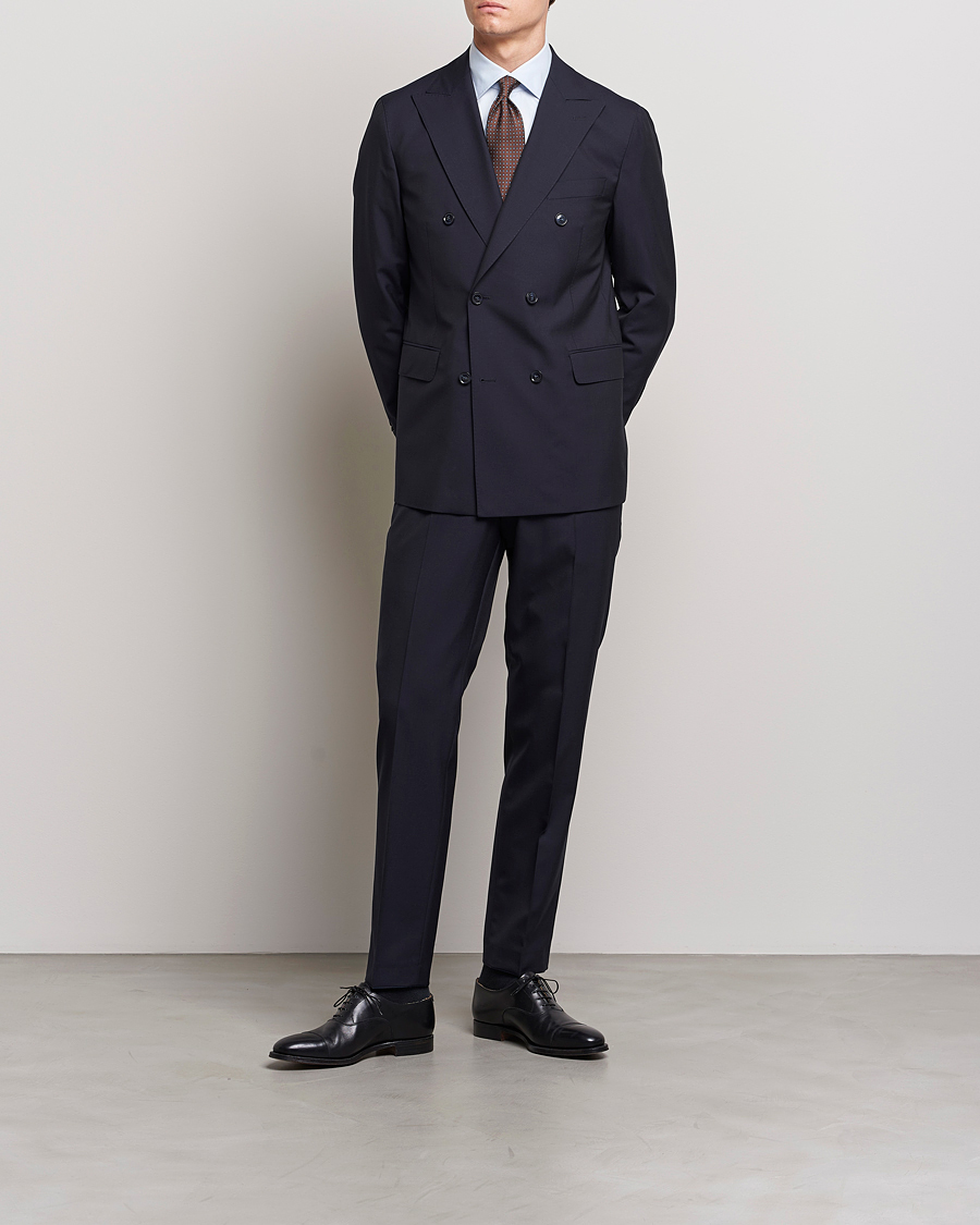 Uomini | Blazers | Oscar Jacobson | Farris Wool Blazer Navy