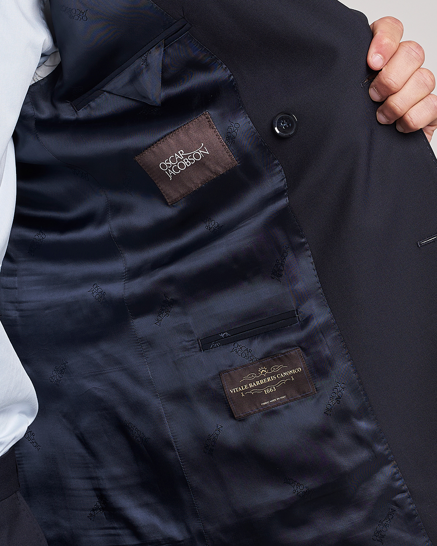 Uomini | Blazers | Oscar Jacobson | Farris Wool Blazer Navy