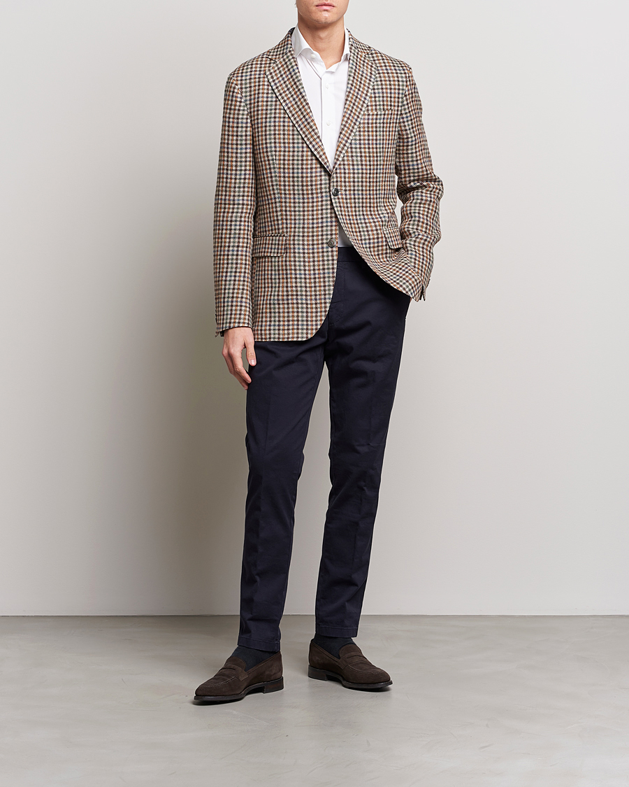Uomini | Pantaloni | Oscar Jacobson | Danwick Cotton Trousers Navy