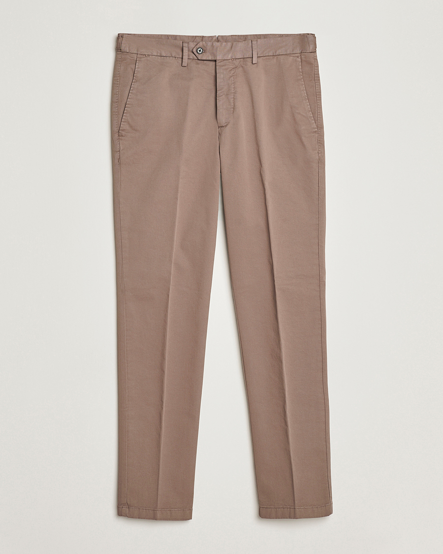 Uomini | Pantaloni | Oscar Jacobson | Danwick Cotton Trousers Light Brown