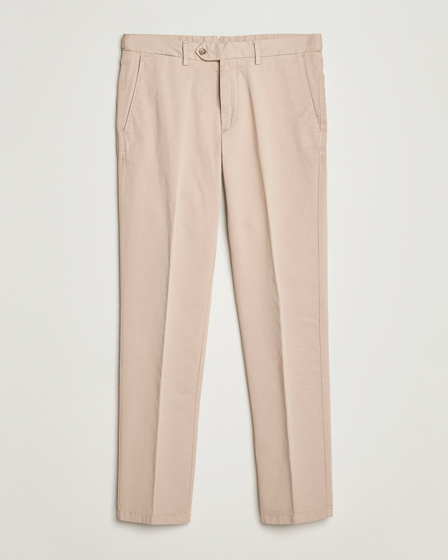 Uomini | Pantaloni | Oscar Jacobson | Danwick Cotton Trousers Beige