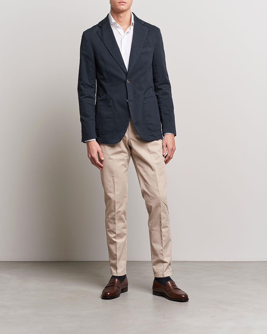 Uomini | Pantaloni | Oscar Jacobson | Danwick Cotton Trousers Beige