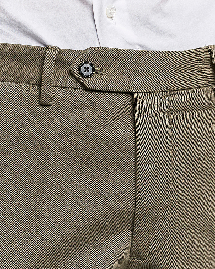 Uomini | Pantaloni | Oscar Jacobson | Danwick Cotton Trousers Olive
