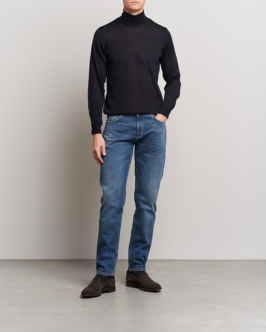 Uomini | Jeans | Oscar Jacobson | Albert Cotton Stretch Jeans Vintage Wash