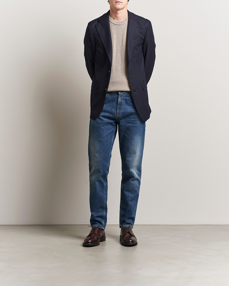 Uomini | Pantaloni | Oscar Jacobson | Karl Cotton Stretch Jeans Vintage Wash