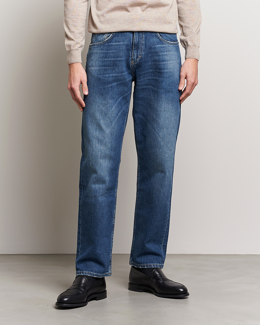 Uomini | Pantaloni | Oscar Jacobson | Johan Cotton Stretch Jeans Vintage Wash