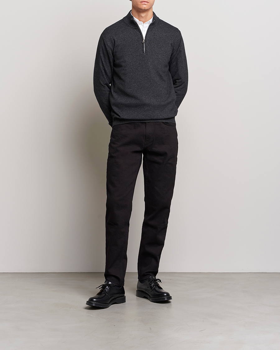 Uomini | Pantaloni | Oscar Jacobson | Karl Cotton Stretch Jeans Black