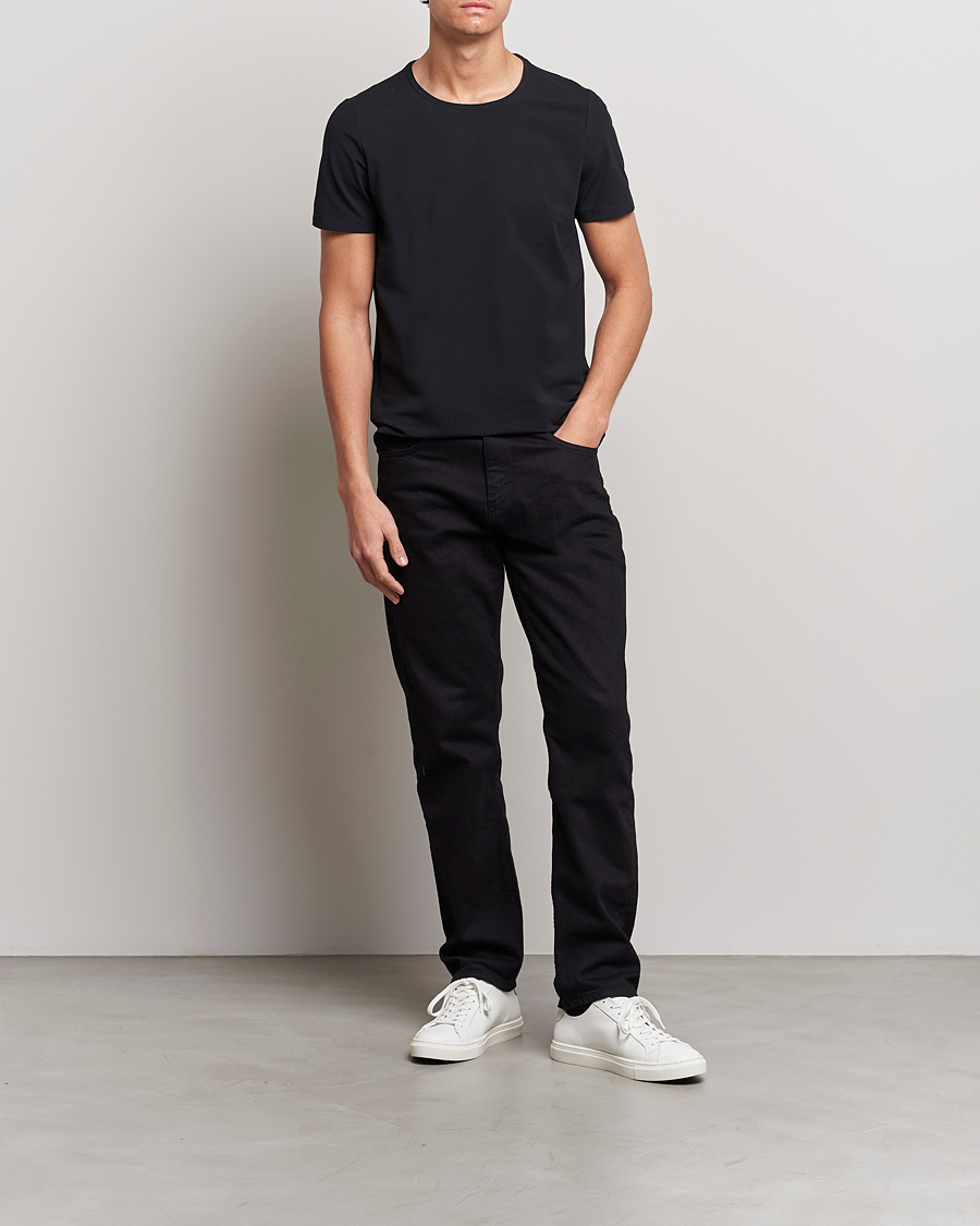 Uomini | T-shirt | Oscar Jacobson | Kyran Cotton T-Shirt Black