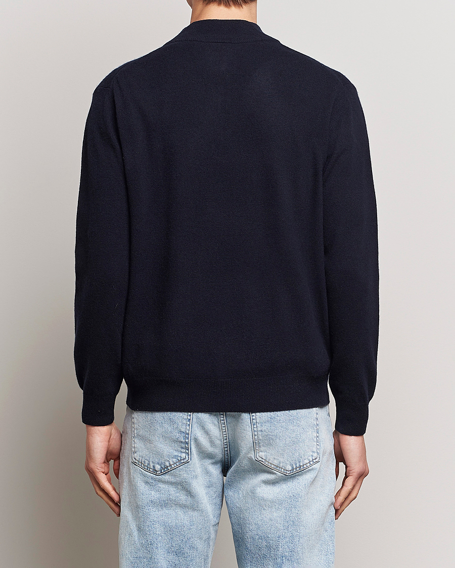 Uomini | Maglieria | Oscar Jacobson | Patton Wool Half-Zip Navy
