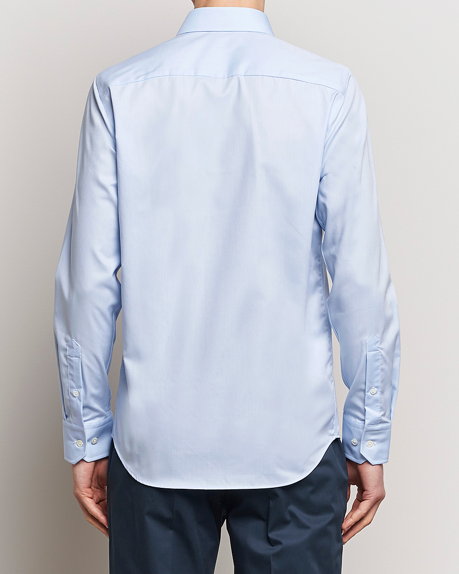 Uomini | Camicie | Oscar Jacobson | Slim Fit Cut Away Non Iron Twill Light Blue