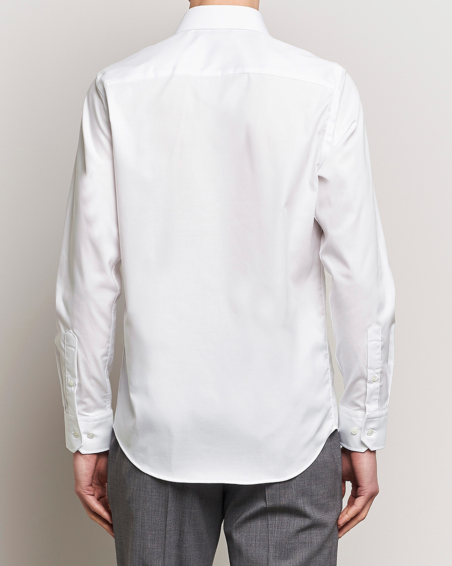 Uomini | Camicie | Oscar Jacobson | Slim Fit Cut Away Non Iron Twill White